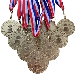 10 pack of 2" Express Series Scholastic Medal 10pk-DSS018