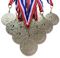 10 pack of 2" Express Series 2nd Place Medal 10pk-DSS02