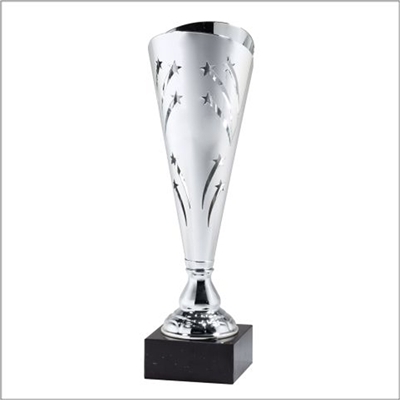 15" Silver Trophy Cup with Marble Base