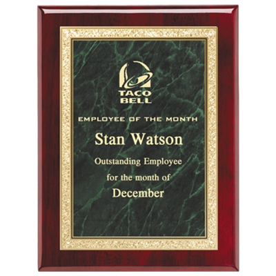 8 x 10 Classic Series Rosewood Plaque 4 Colors