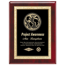 9 x 12 Classic Series Rosewood Plaque 4 Colors