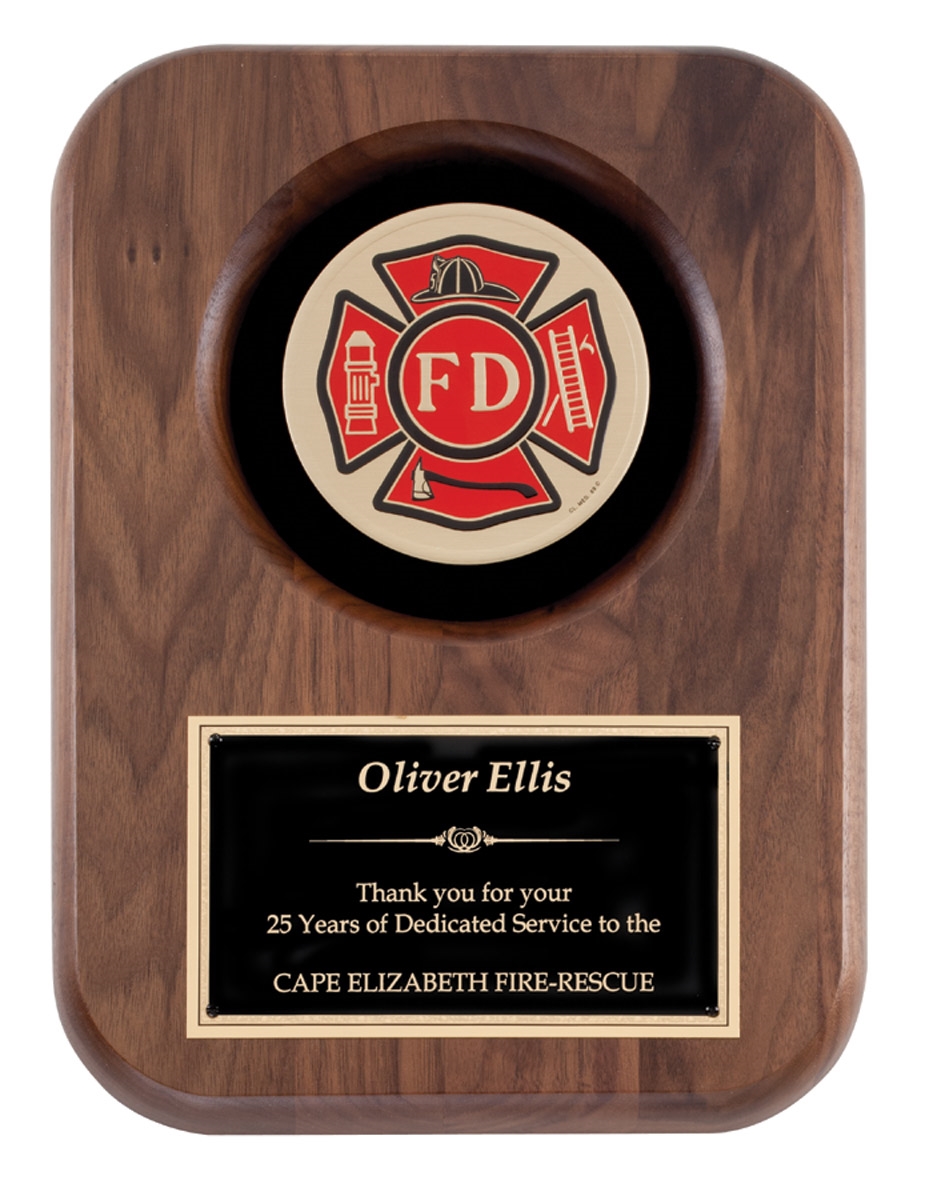 Fire Department Plaque 9x12 American Tribute