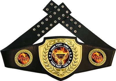 MMA Mixed Martial Arts Flame Championship Award Belt