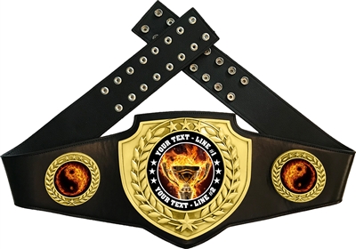 Martial Arts Flame Championship Award Belt