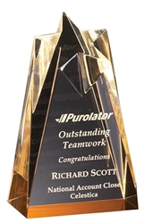 6" Gold Star Acrylic Award Trophy
