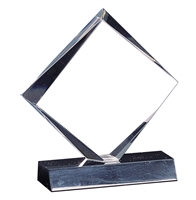 7" Diamond Acrylic award on Black Base