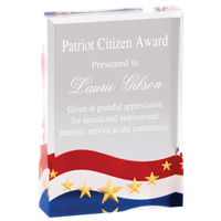 5" Patriotic Acrylic Trophy (CP57-A)