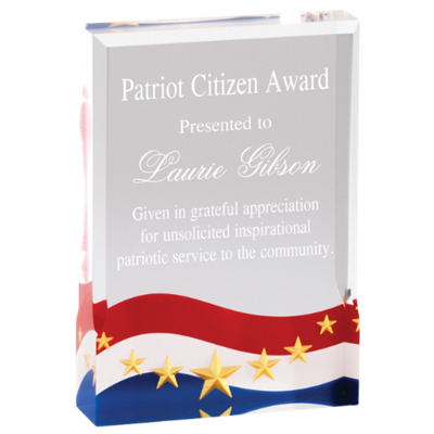 5" Patriotic Acrylic Trophy (CP57-A)
