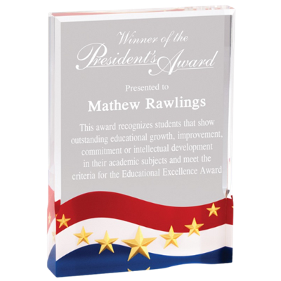 7" Patriotic Acrylic Trophy (CP57-C)