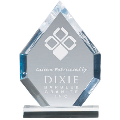 6" x 8" Blue Jade or Clear Arrowhead Acrylic Awards