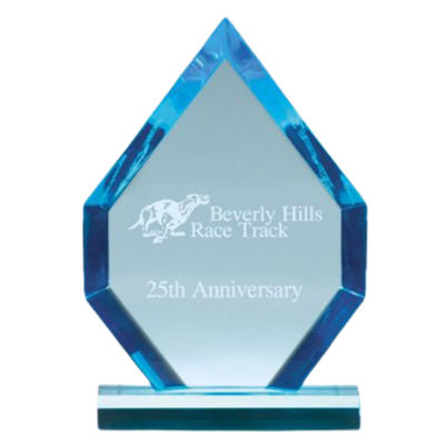 6" x 8" Blue Jade or Clear Arrowhead Acrylic Awards