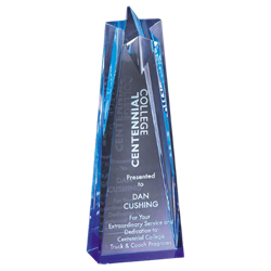 10" Blue Star Acrylic Award Trophy
