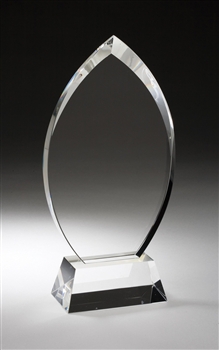 5-1/4" x 10-1/2" Crystal Flame Award Trophy