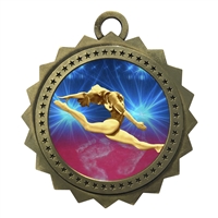 3" Female Gymnastics Medal