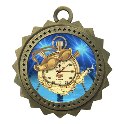3" Swimming Medal