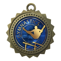 3" Male Gymnastics Medal