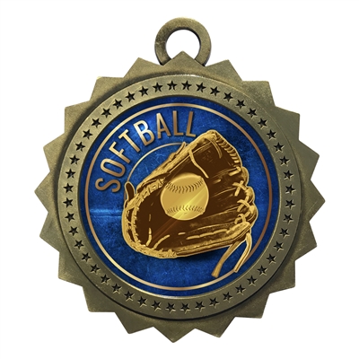3" Softball Medal