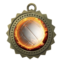 3" Volleyball Medal