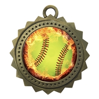 3" Softball Medal