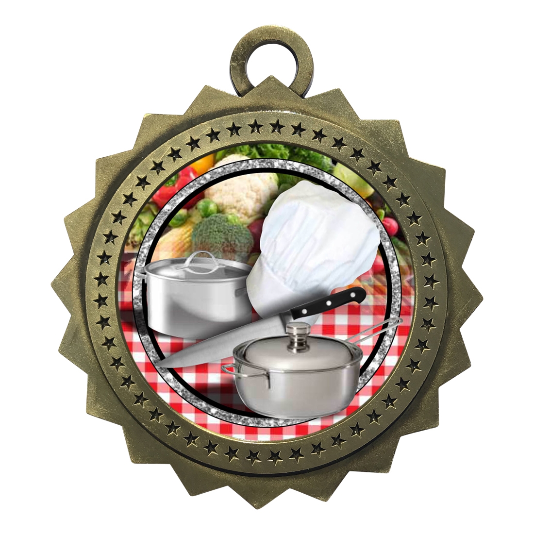 3" Chef Cooking Medal (D03-FCL453)
