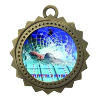 3" Swimming Medal