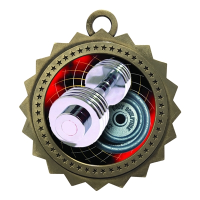 3" Weightlifter Medal