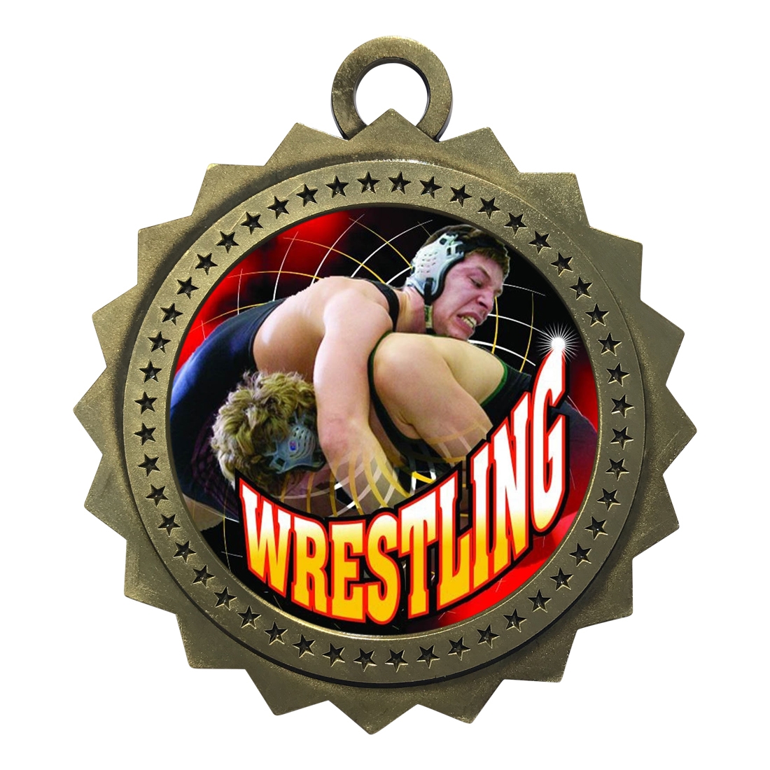 3" Wrestling Medal (D03-FCL576)