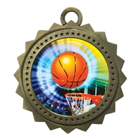 3" Basketball Medal