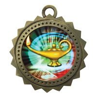 3" Scholastic Lamp Medal