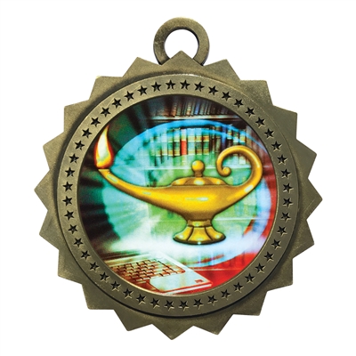 3" Scholastic Lamp Medal