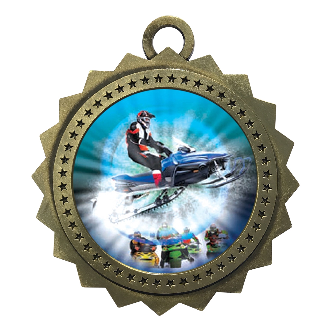 3" Snow Mobile Medal
