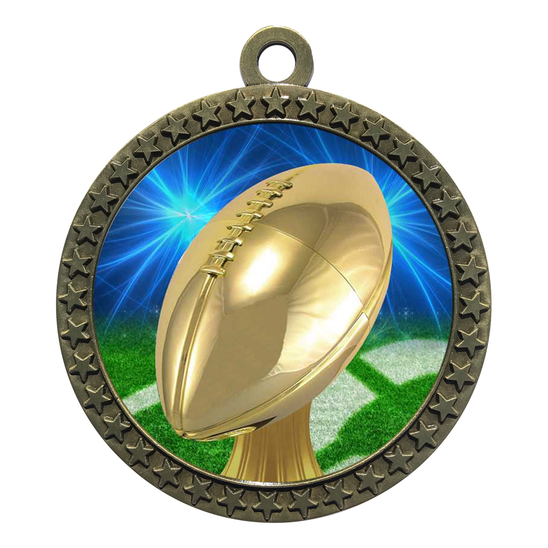 2-1/2" Football Medal