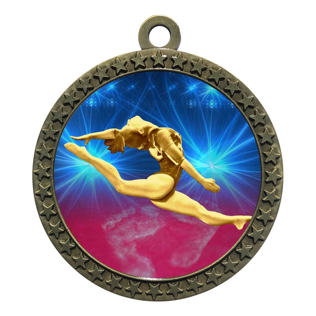 2-1/2" Female Gymnastics Medal  (D212-D22)