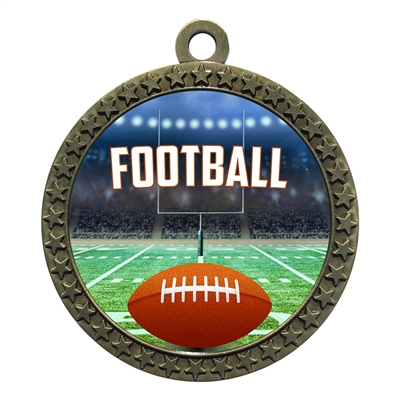 2-1/2" Football Medal