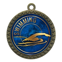 2-1/2" Swimming Medal