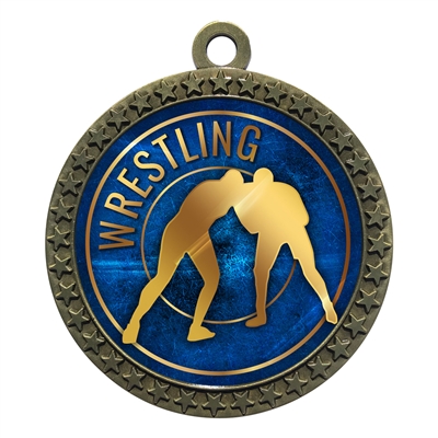 2-1/2" Wrestling Medal