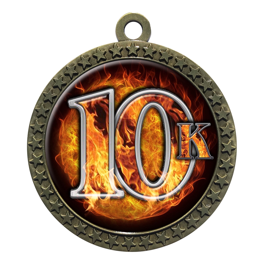 2-1/2" Flame 10K Medal (D212-EMFCL816)