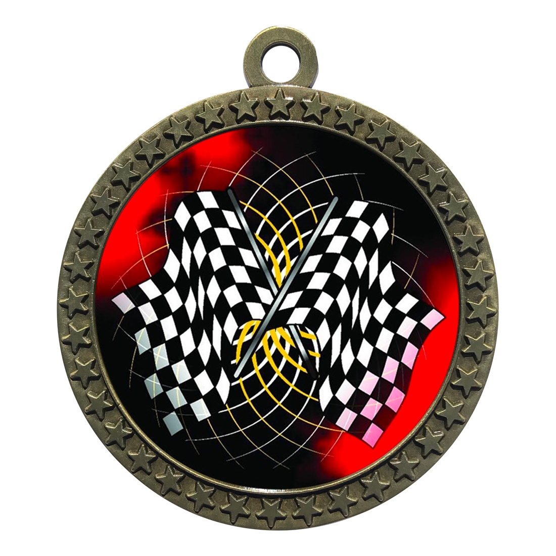 2-1/2" Racing Flags Medal