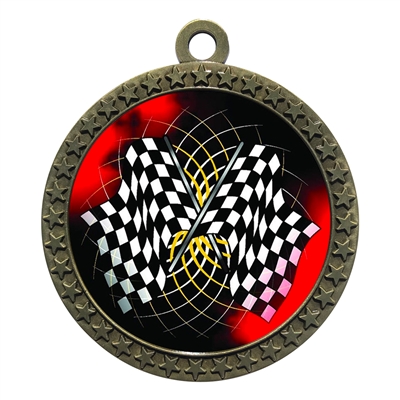 2-1/2" Racing Flags Medal