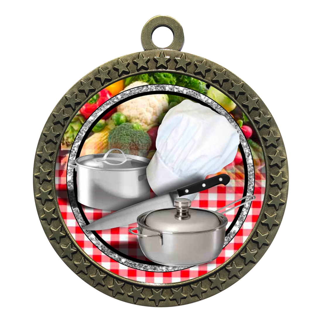 2-1/2" Chef Cooking Medal (D212-FCL453)