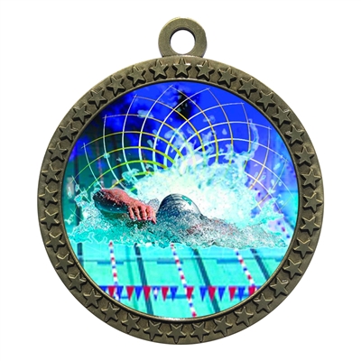 2-1/2" Swimming Medal