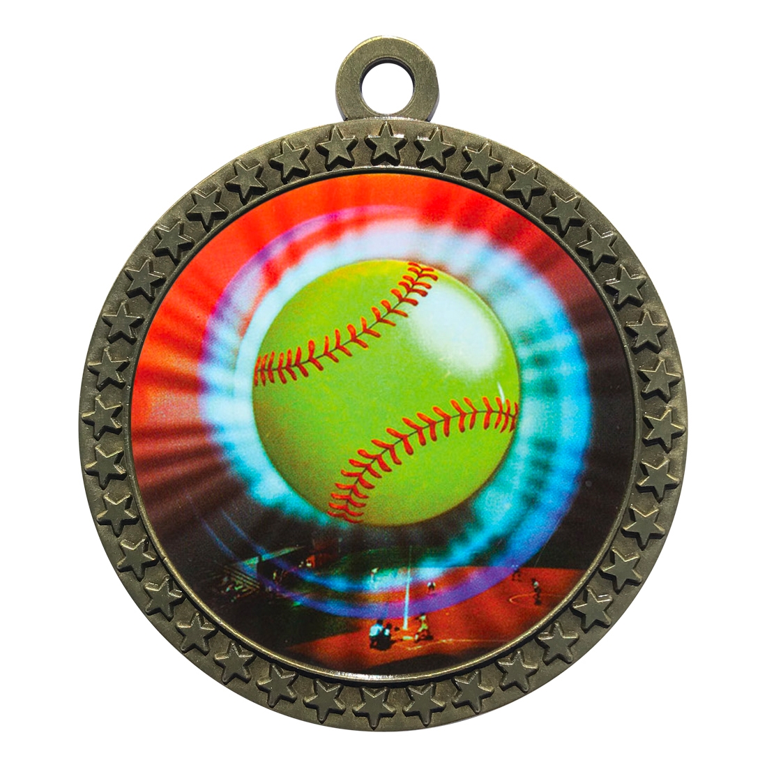 Express Medals 1 to 50 Packs Flame Softball Gold Medal Trophy Award with Neck Ribbon STDD212-EMFCL805 