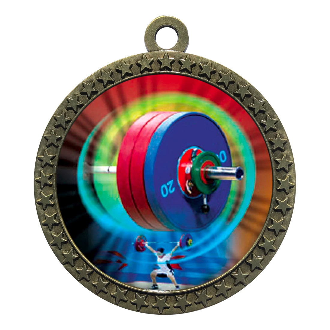 2-1/2" Weight Lifting Medal