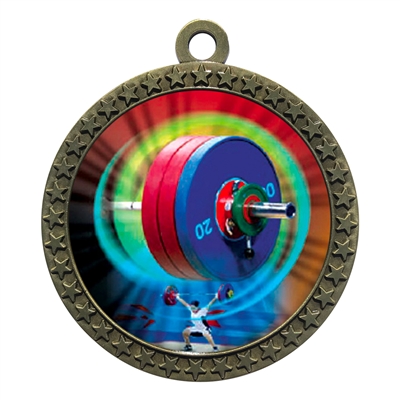 2-1/2" Weight Lifting Medal
