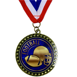 2-1/2" UV Color Printed Football Medal