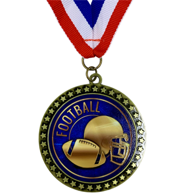 2-1/2" UV Printed Football Medal