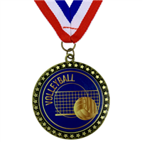 2-1/2" UV Printed Volleyball Medal