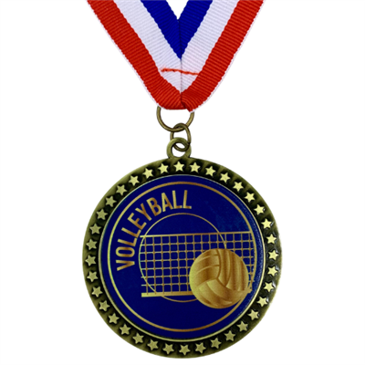 2-1/2" UV Printed Volleyball Medal