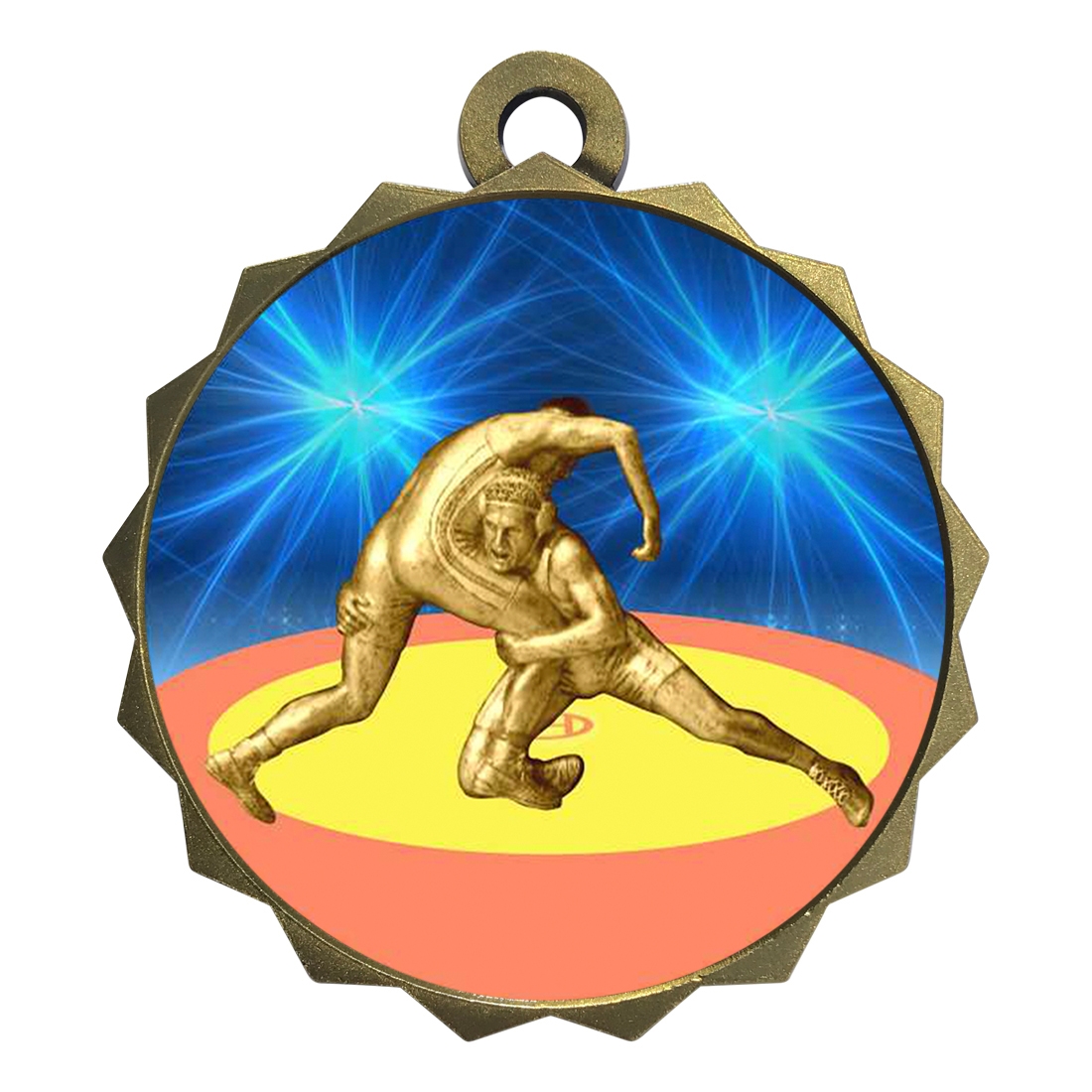 2-1/4" Wrestling Medal  (D214-D90)