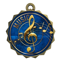2-1/4" Music Medal